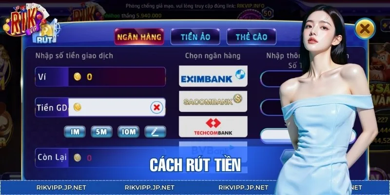 Quy trình rút tiền thưởng tại RIKVIP diễn ra nhanh chóng